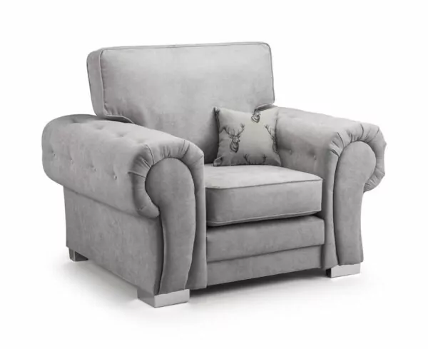 bedworld Verona Grey Armchair Fullback Sofa