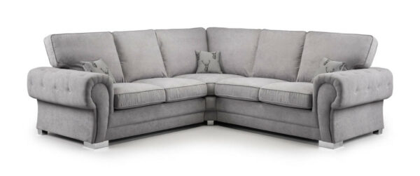 bedworld Verona Grey Large Corner Fullback Sofa