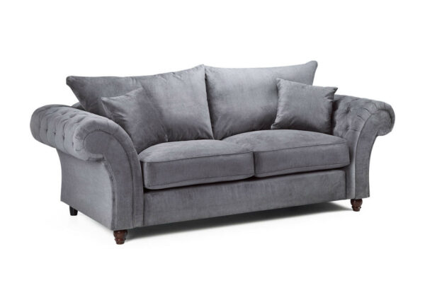 bedworld Windsor Grey 3 Fullback Sofa