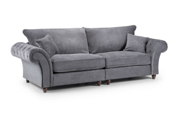 bedworld Windsor Grey 4 Seater Fullback Sofa