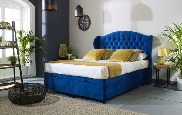 Bedworld Belgravia Chesterfield Wing Floor Standing Headboard