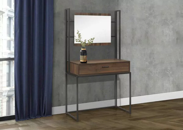 bedworld Birlea Houston Walnut Dressing Table & Mirror