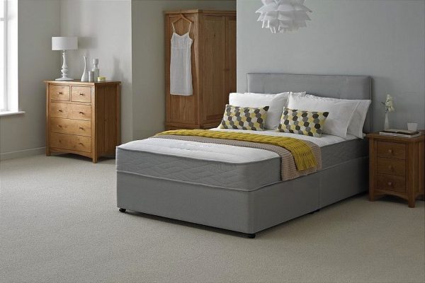 bedworld Chelsea Grey Fabric Divan Spring Memory Mattress