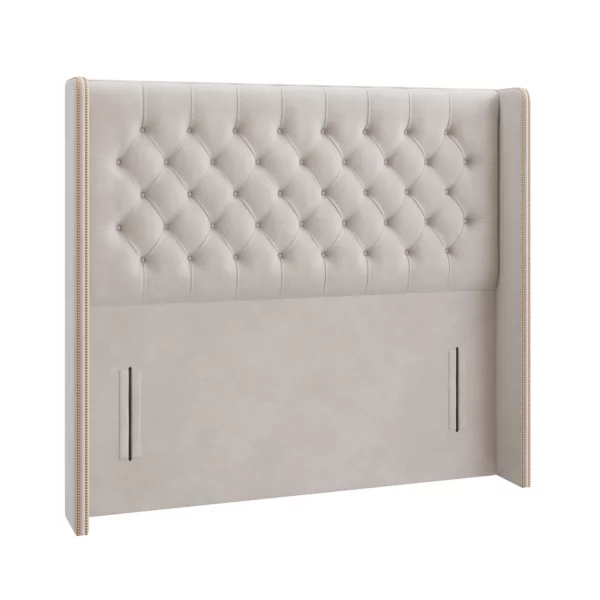 Bedworld Elle Chesterfield Wing Standing Headboard & Studs