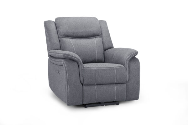 bedworld Galaxy Tech Recliner Grey Fabric Armchair Sofa