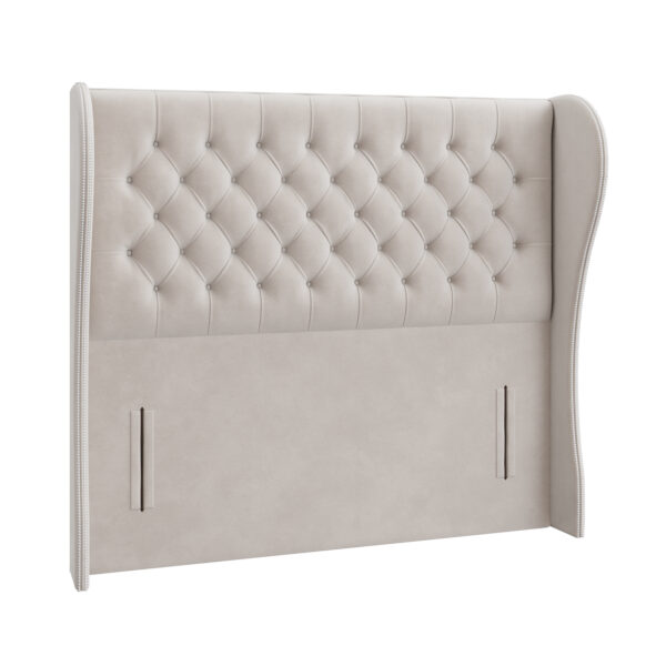 Bedworld Giovana Chesterfield Wing Standing Headboard With Studs