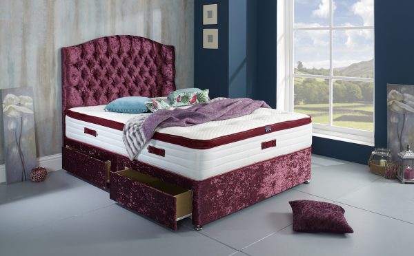 bedworld Joseph Pillowtalk Coil Spring Memory Divan Bed