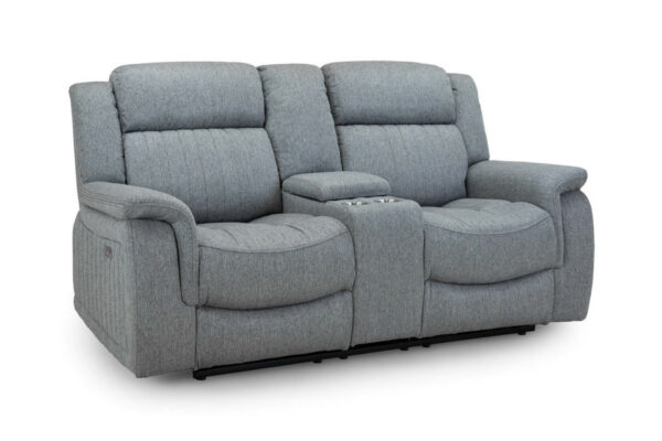 bedworld Linden Grey 2 Seater Electric Recliner Sofa