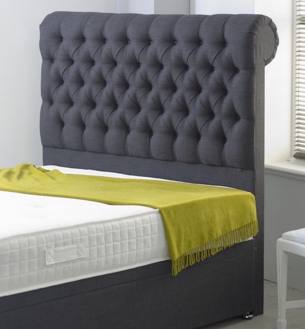 Bedworld Swan Chesterfield Scrolled Floor Standing Headboard