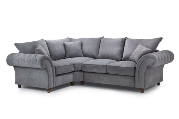 bedworld Windsor Grey Left Hand Facing Corner Fullback Sofa