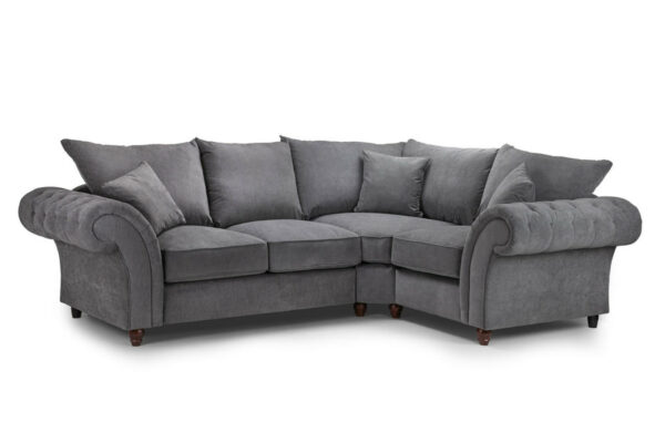bedworld Windsor Grey Right Hand Facing Corner Fullback Sofa