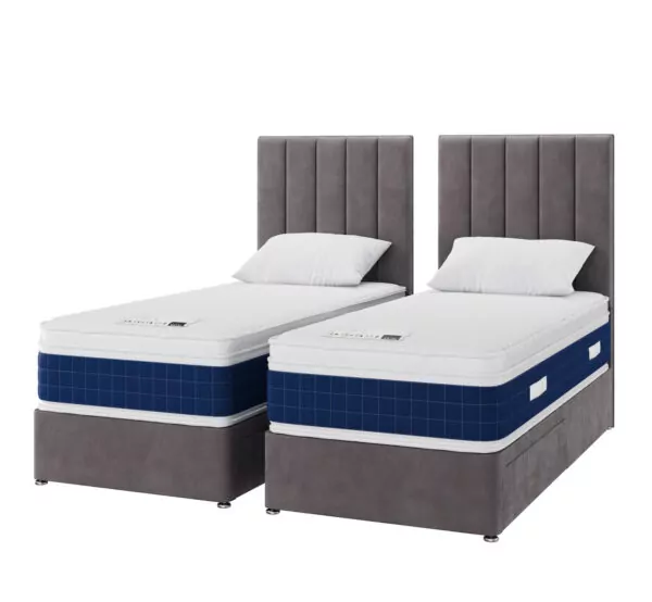 Bedworld Zip And Link Hotel Standard 3000 Memory Pillowtop Divan Set