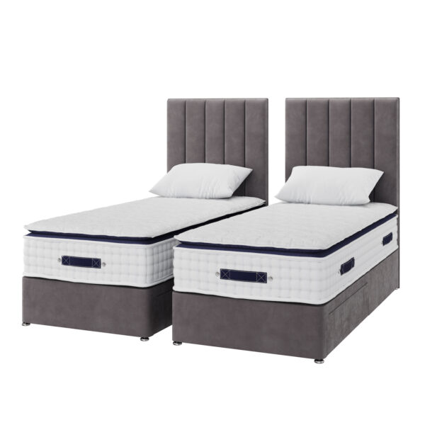 Bedworld Zip And Link Marina 2000 Pocket Memory Gel Pillowtop Divan Set