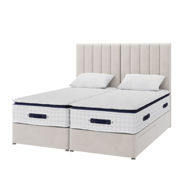bedworld Zip and Link Marina 2000 Pocket Memory Gel Pillowtop Divan Set