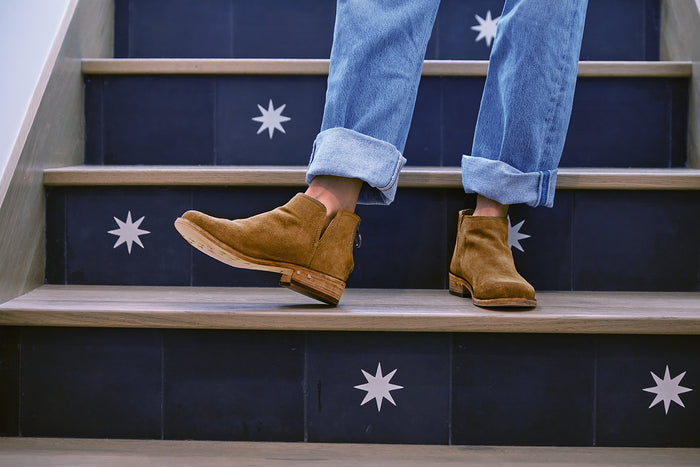 Beek Falcon Suede Ankle Bootie Chestnut