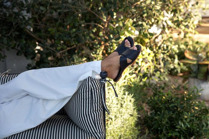 Beek Fernbird Leather Slide Sandal Vanilla