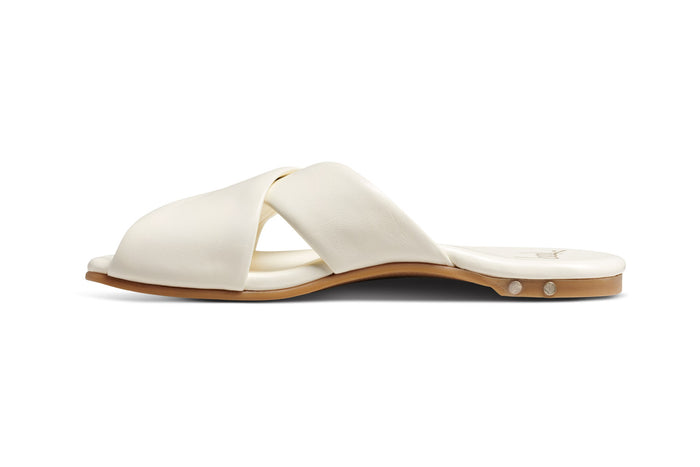 Beek Fernbird Leather Slide Sandal Vanilla