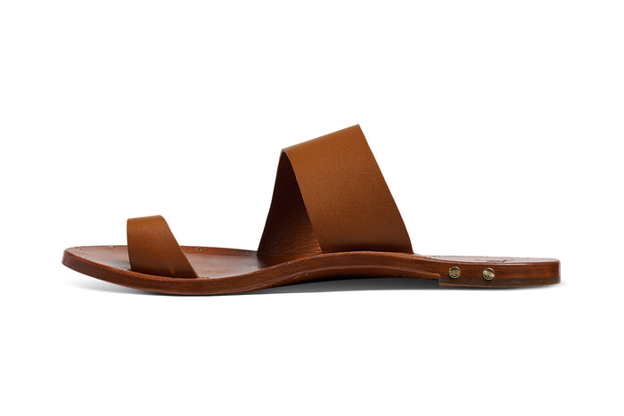 Beek Finch Leather Toe Ring Sandal Tan
