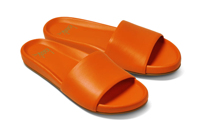 beek Gallito Leather Slide Sandal Flame