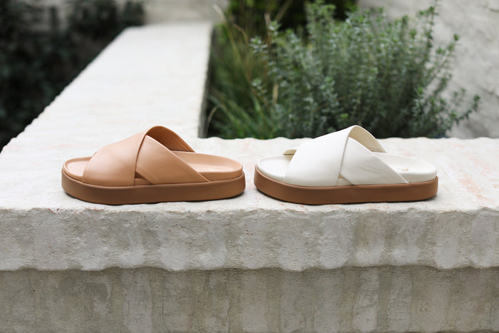 Beek Hen Leather Platform Sandal Beach