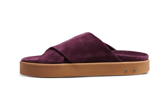 Beek Hen Leather Platform Sandal Plum