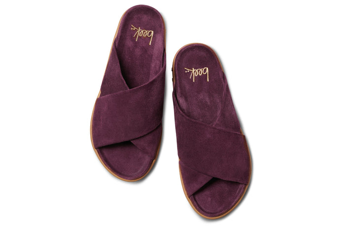 Beek Hen Leather Platform Sandal Plum