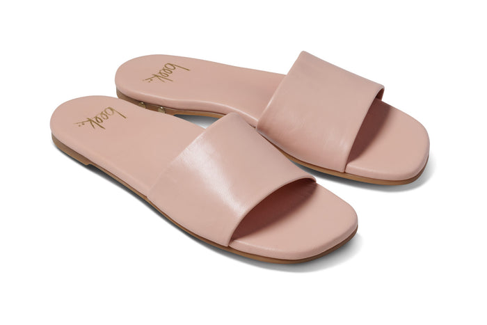 beek Honeybird Leather Slide Sandal Blush