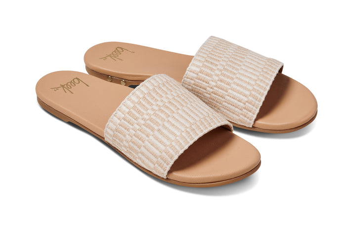 beek Marshbird Leather Slide Sandal Beach