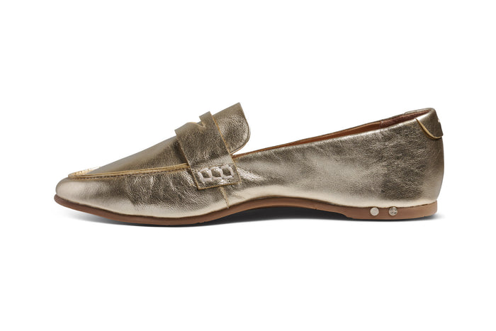 Beek Moorhen Leather Loafer Gold