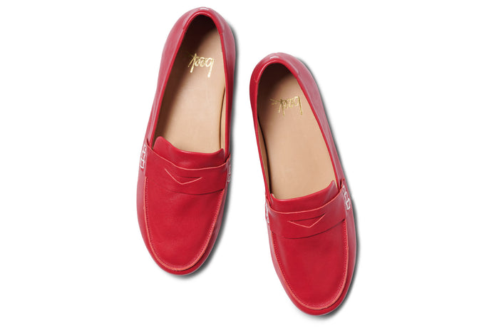 Beek Moorhen Leather Loafer Lipstick