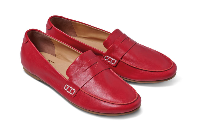 beek Moorhen Leather Loafer Lipstick
