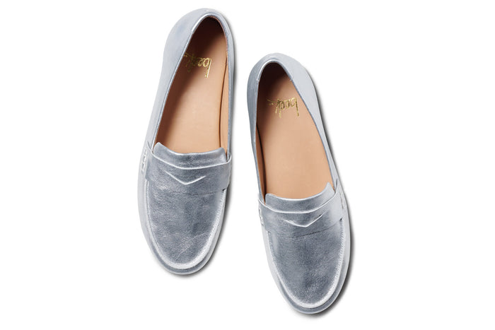 Beek Moorhen Leather Loafer Silver