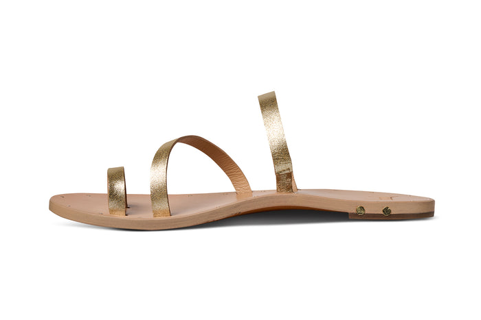 Beek Nene Leather Sandal Platinum/Beach