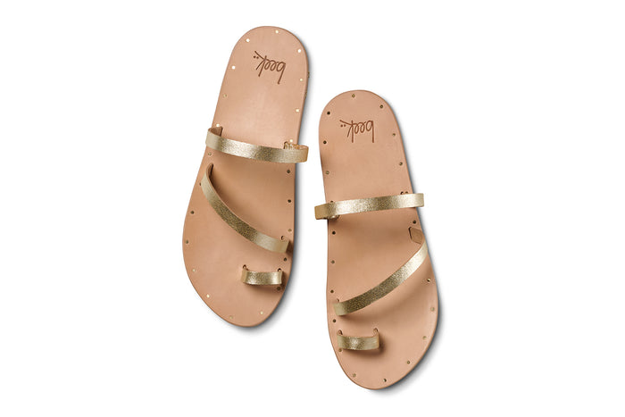 Beek Nene Leather Sandal Platinum/Beach