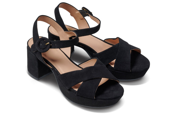 beek Partybird Platform Heel Black