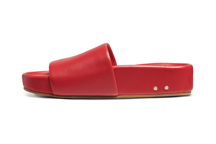 Beek Pelican Leather Platform Sandal Lipstick
