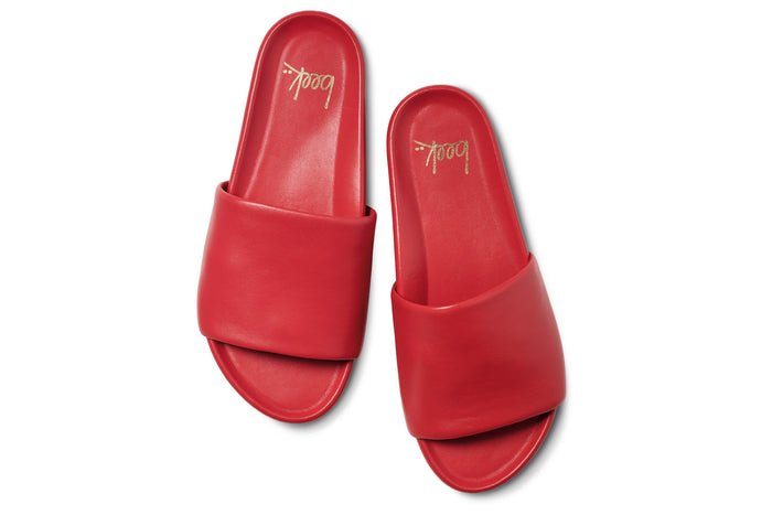 Beek Pelican Leather Platform Sandal Lipstick