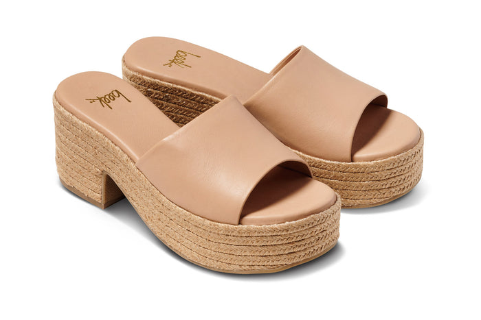 beek Prinia Jute Platform Heeled Sandal Beach