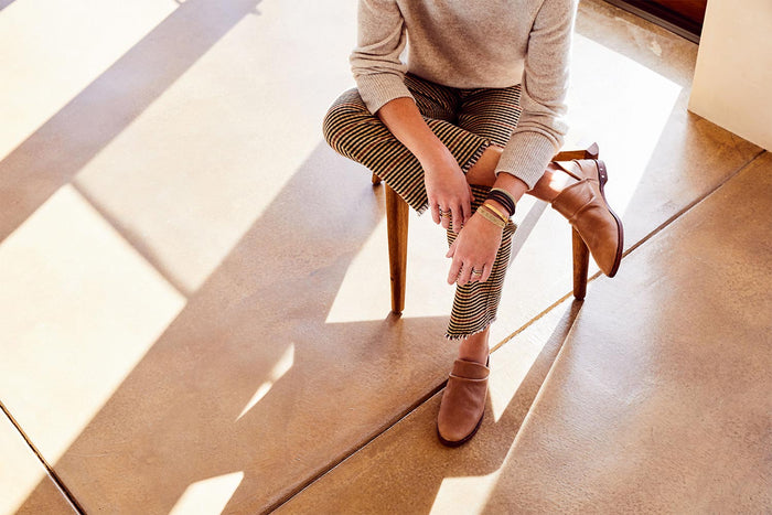 Beek Puffin Leather Booties Saddle