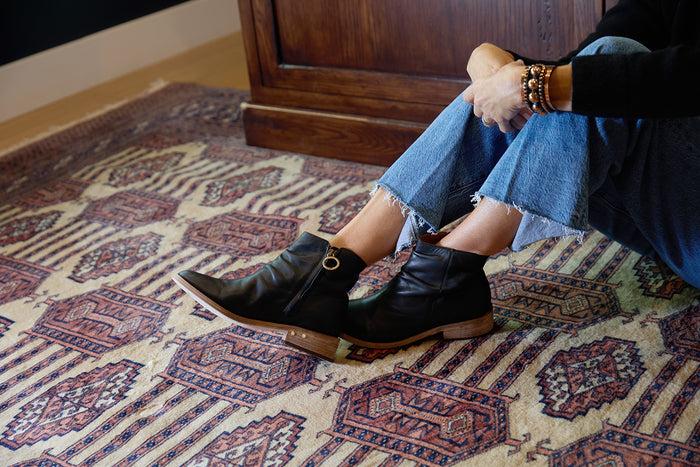 Beek Quail Leather Ankle Boot Black