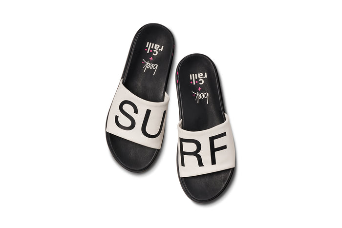 Beek Railibird Leather Slide Sandal Surf