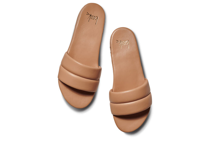 Beek Sugarbird Leather Slide Sandal Beach