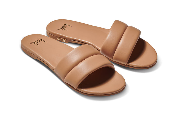beek Sugarbird Leather Slide Sandal Beach