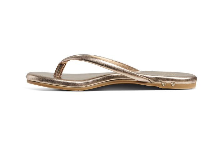 Beek Sunbeam Leather Flip Flop Sandal Bronze