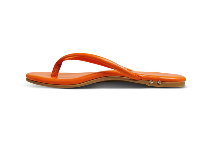 Beek Sunbeam Leather Flip Flop Sandal Flame