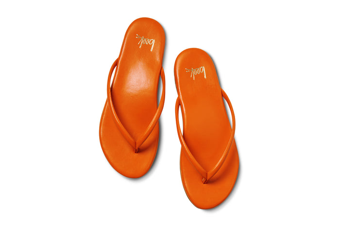 Beek Sunbeam Leather Flip Flop Sandal Flame