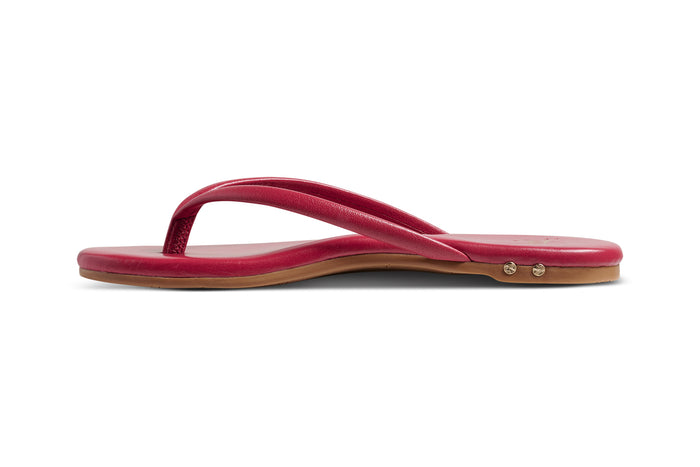 Beek Sunbeam Leather Flip Flop Sandal Lipstick