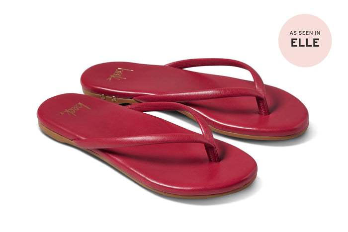 beek Sunbeam Leather Flip Flop Sandal Lipstick