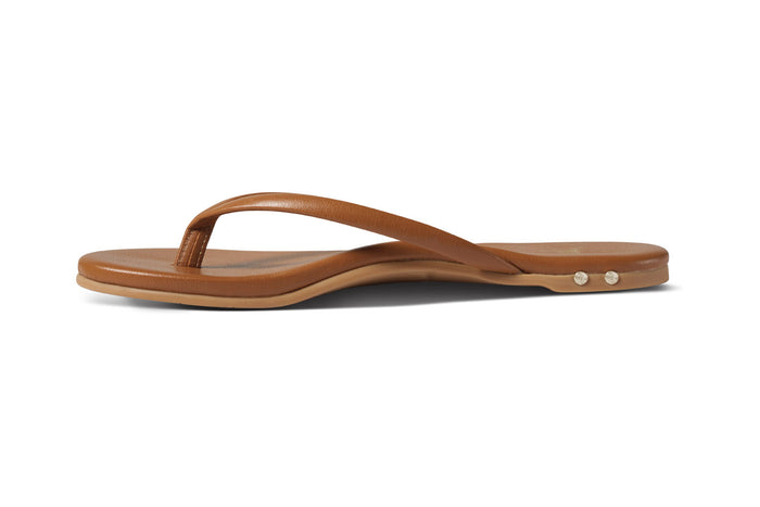 Beek Sunbeam Leather Flip Flop Sandal Tan