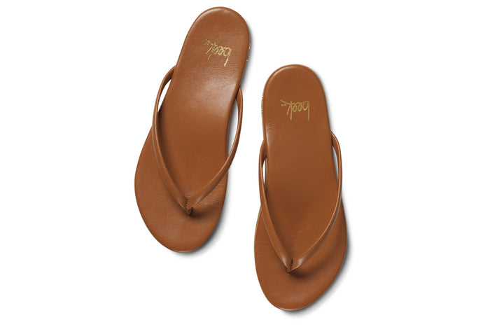 Beek Sunbeam Leather Flip Flop Sandal Tan